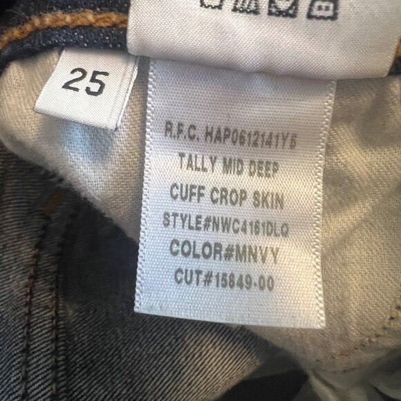 Hudson Jeans Tally Deep Cuff Crop Skinny 25 X 29 - Picture 4 of 8